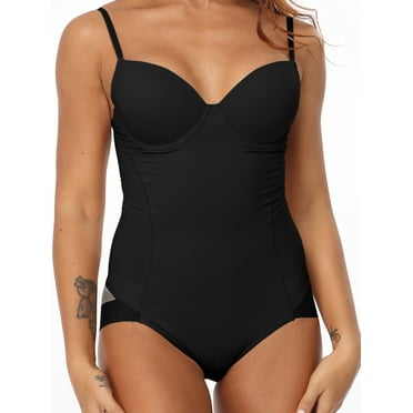 COMFREE Women's Waist Trainer Bodysuit Full Body Shaper Tummy Control Faja Compression Slim Corset Shapewear Girdles