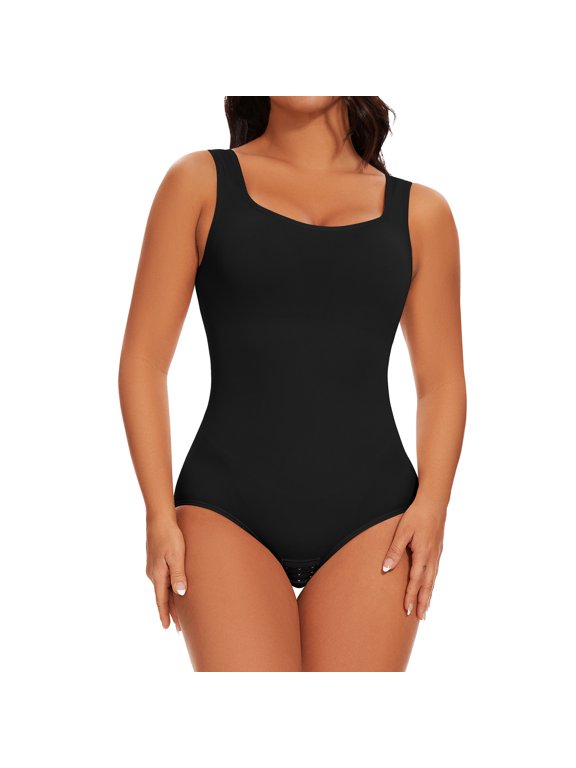 Womens' Waist Trainer Seamless Round Neck Tummy Control Shapewear Bodysuit
