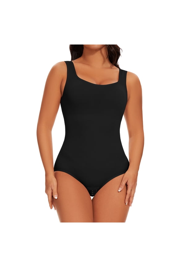 Womens' Waist Trainer Seamless Round Neck Tummy Control Shapewear Bodysuit