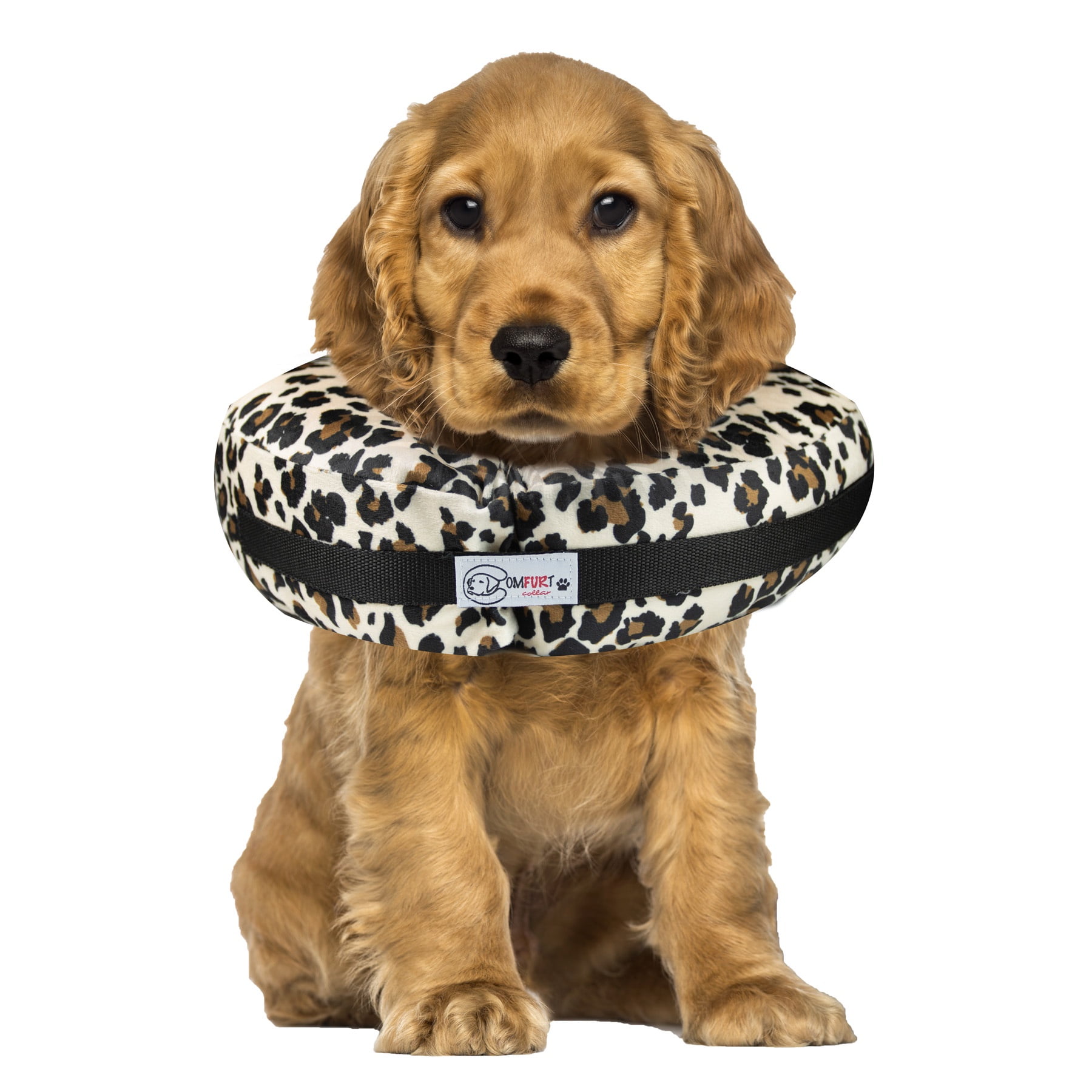 Comfurt Collar 109923 Dog & Cat Recovery Collar, Cheetah - Medium