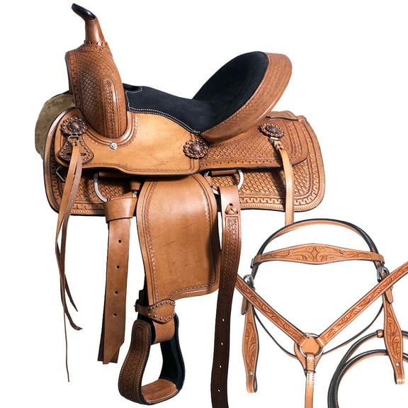 COMFYTACK 12 In Western Kids Youth Children Miniature Pony Saddle Leather Trail Tack