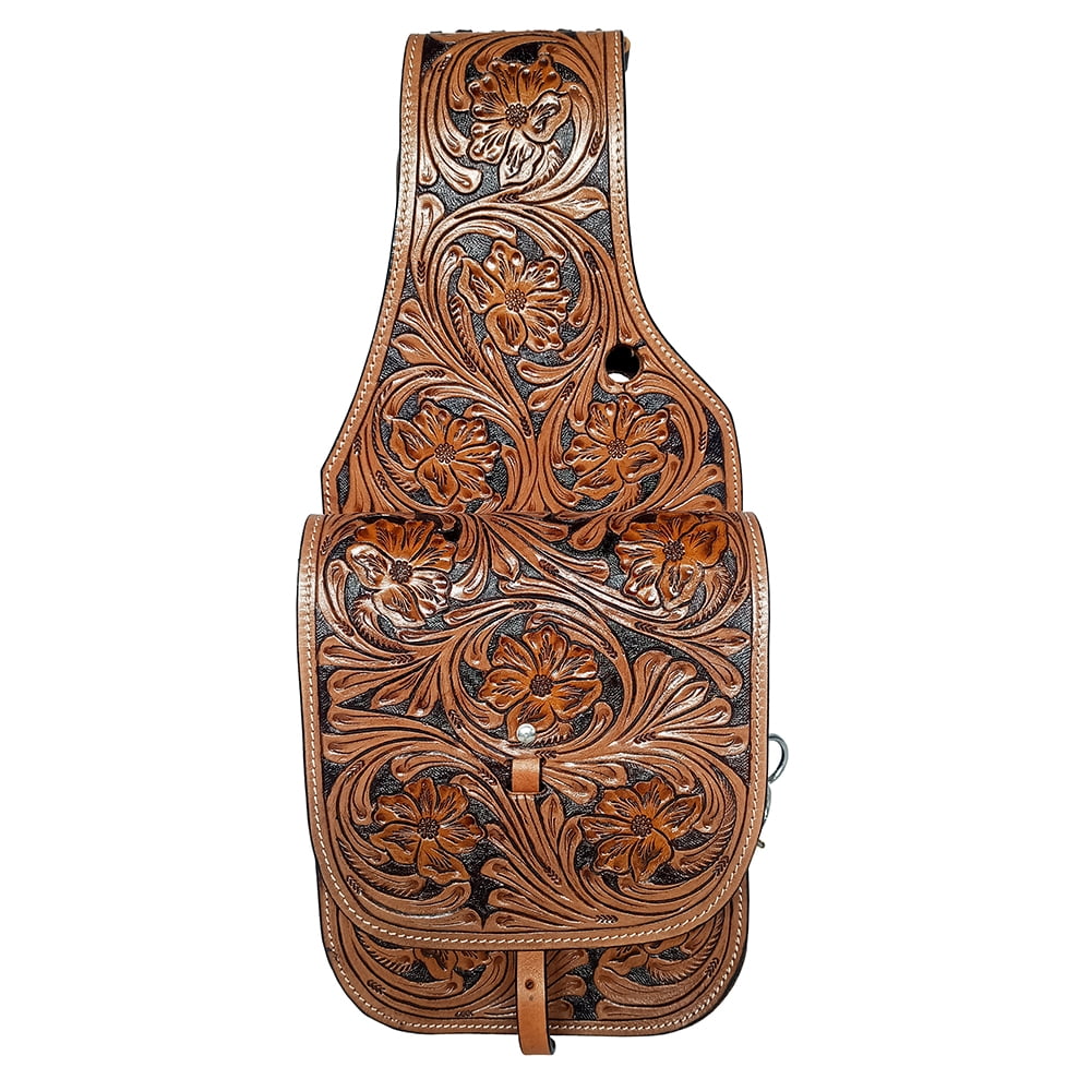 Selle Western Brad Ren's en Cuir et Cordura - Marron