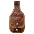 thumbnail image 1 of COMFYTACK Western Horse Leather Saddle Bag Heavyduty Floral Dark Brown, 1 of 1