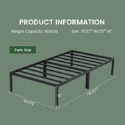 COMHOMA 14" Under Bed Storage Standard Bed Frame, Twin