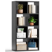LUCKLIFE 8 Cube Storage Organizer with Open Back and Removable Back Panels, Black