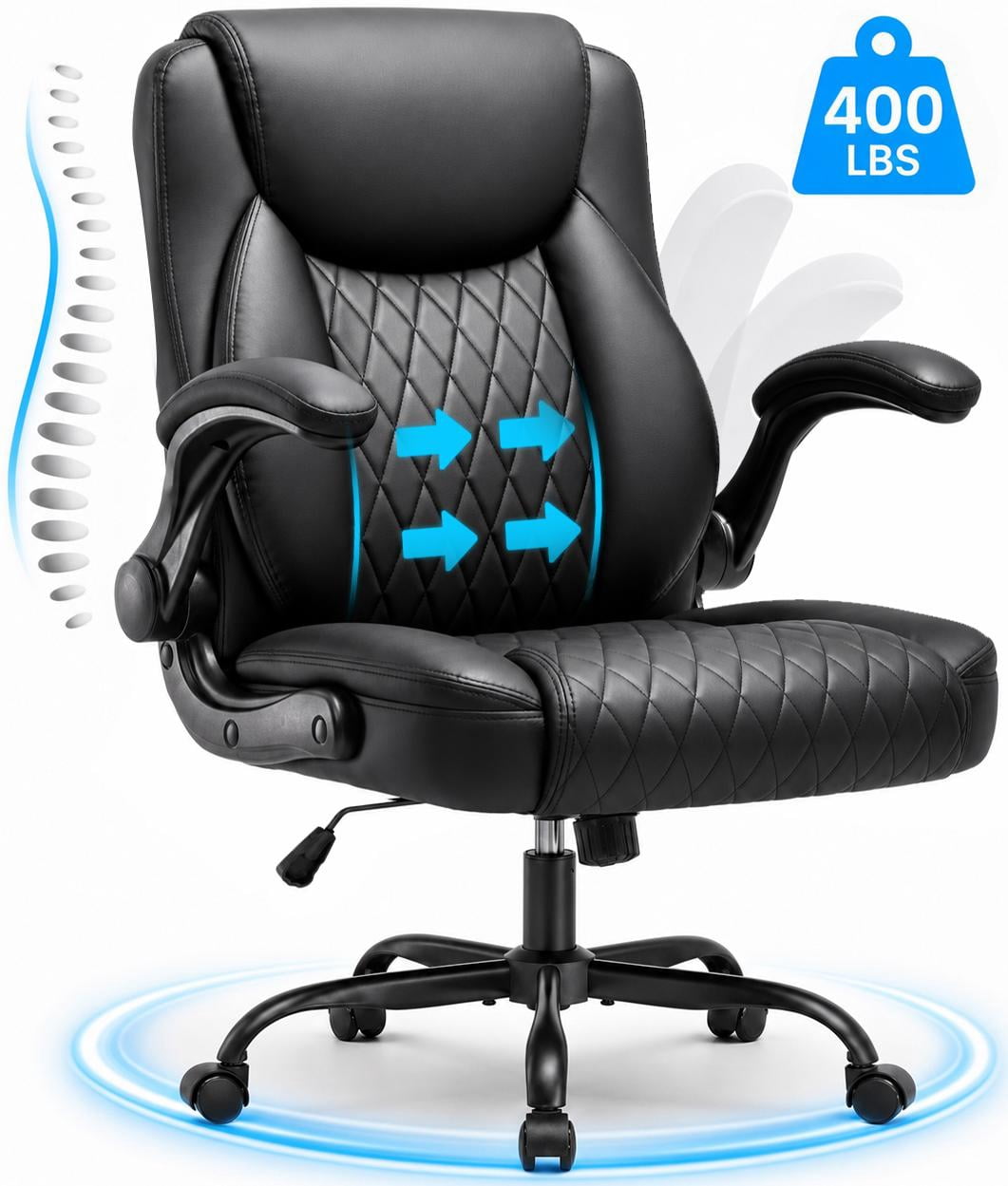 CloudRest Pro Office Chair, 400LBS Wide Seat Ergonomic Computer Desk ...