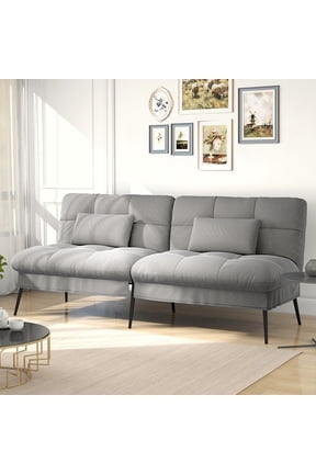 Cloud Comfort Convertible Futon Sofa Bed, Gray