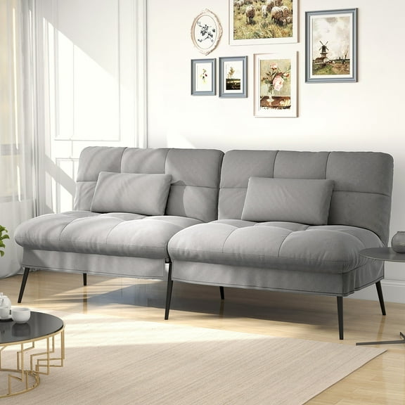 COMHOMA Cloud Comfort Convertible Futon Sofa Bed, Gray