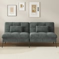 thumbnail image 1 of COMHOMA Convertible Futon Sofa Bed Upholstered Futon Couch Corduroy Sleeper Sofa, Green, 1 of 11