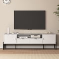 thumbnail image 1 of LUCKLIIFE 70" TV Stand with 2 Drawers & 2 Side Cabinets, for TVs up to 80", White, 1 of 9