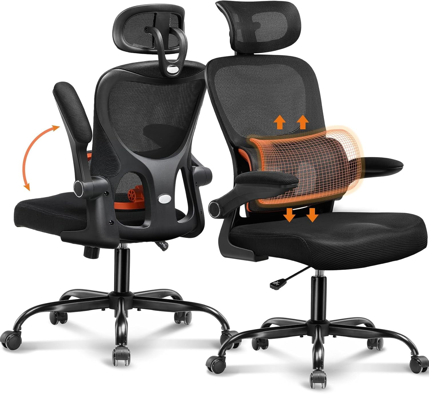 Back Pain Ergonomic Chair With Headrest And Lumbar Support COMHOMA