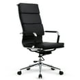 thumbnail image 1 of COMHOMA Office Chair, PU Leather High Back Cushioned Office Chair, Mid Century Modern Conference Chair , Black, 1 of 7