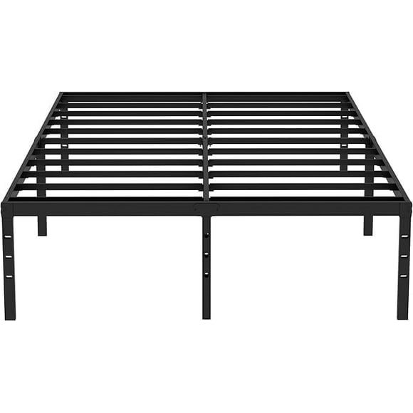 COMHOMA 18 Inches Queen Size Bed Frame Metal Platform with High Under Bed Storage Space