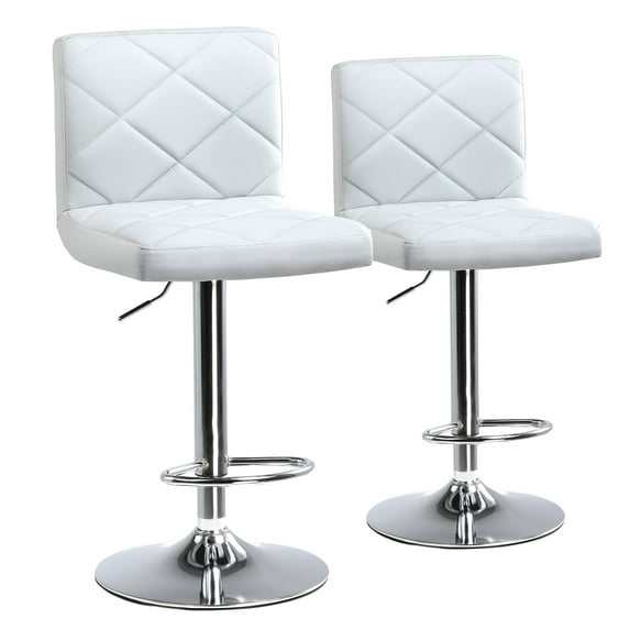 COMHOMA Swivel Square Bar Stools, Gray (Set of 2)