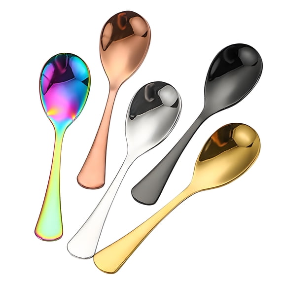 COMIART 5 - piece Special Food Condiment Spoons, 304 Stainless Steel Food - grade Salt - specific Small Spoons for Home Use, Ultra - mini Small Spoons