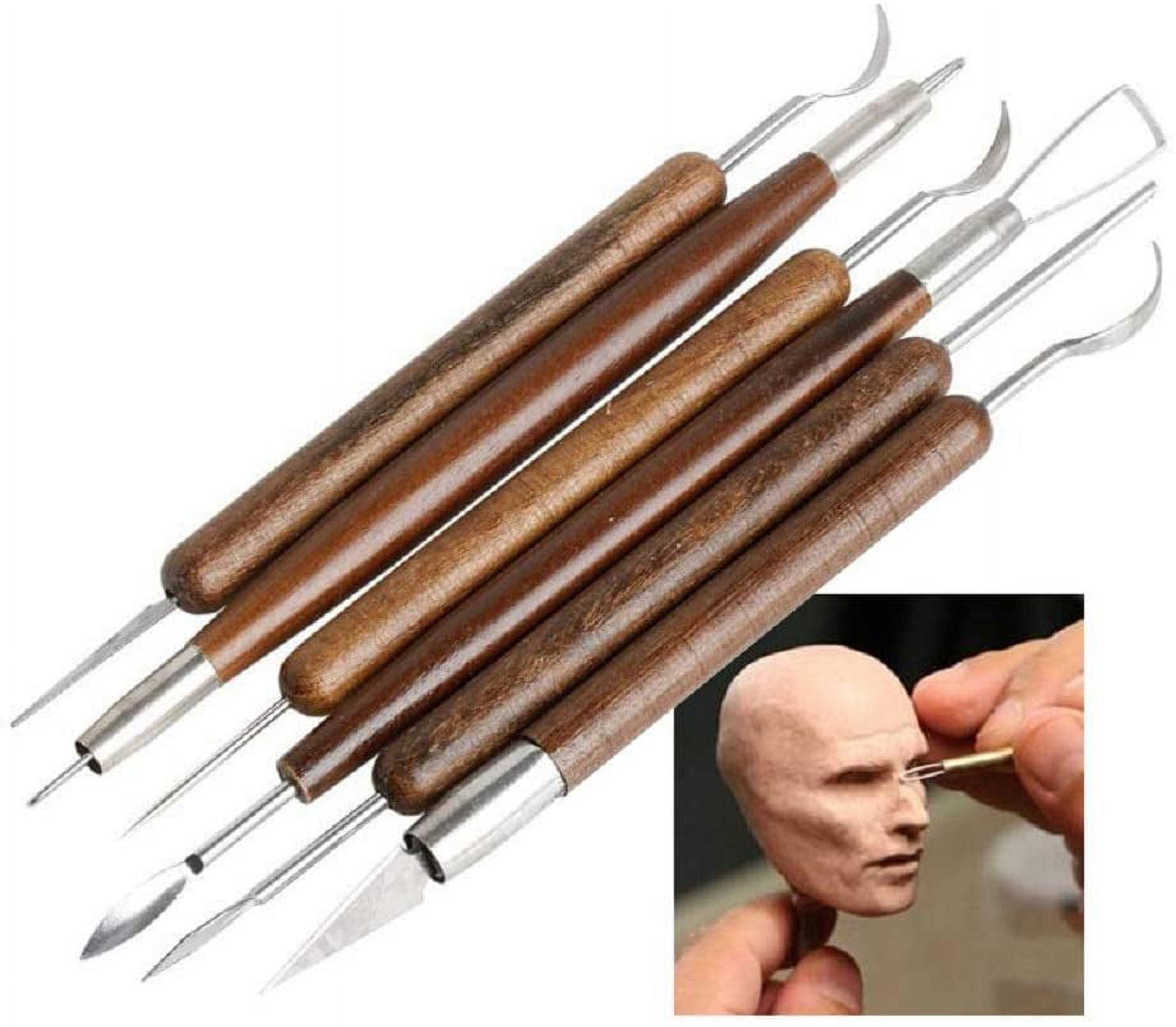 COMIART 6Pcs Carving Clay Sculpting Hand Chisel Modeling Making Woodworking Process Tool