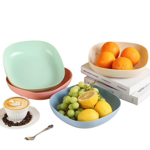 COMIART 7 - Color Set Of High - Aesthetic Ins - Style Luxury Square Fruit Trays For Home Living Room Tables