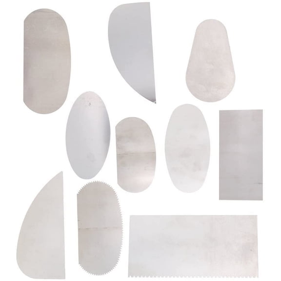 COMIART Clay Sculpture Pottery Molding Ceramics Sharp Steel Cutter Tools Scraper Crafts (Pack of 10)