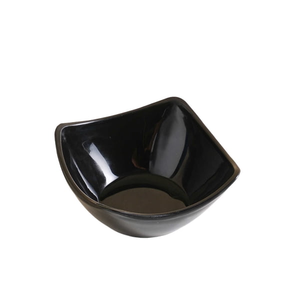 COMIART Creative Four-Cornered Plastic Square Plates - Simple and Pure Color Salad Plates, Set of 4(Red,4)