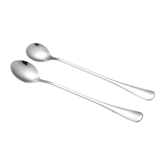 COMIART Series 1010 Stainless - Steel Ice Scoops and Stirring Spoons, Long - Handle Spoons, Mug Spoons, Coffee Spoons, 2 - piece Set