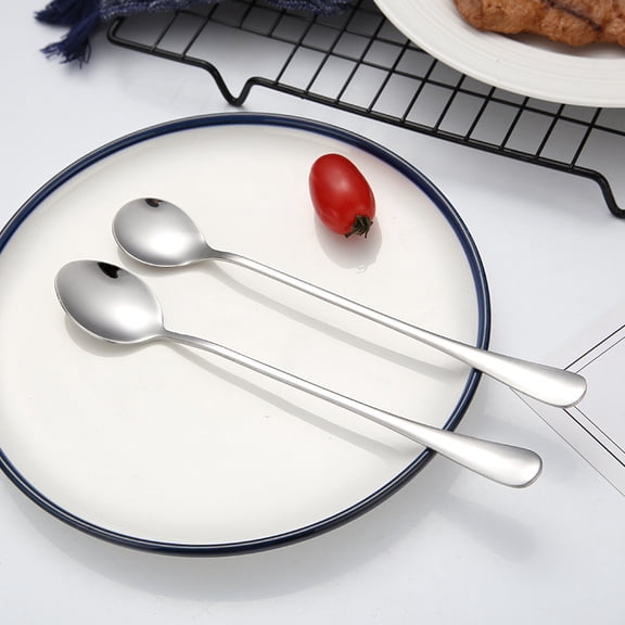 COMIART Series 1010 Stainless - Steel Ice Scoops and Stirring Spoons, Long - Handle Spoons, Mug Spoons, Coffee Spoons, 2 - piece Set