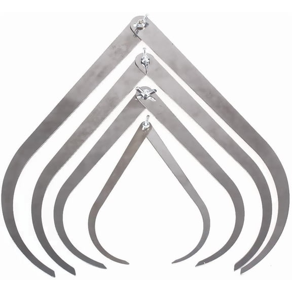 COMIART Bent-Leg Stainless Steel Caliper Clay Sculpture Ceramic Measuring Pottery Tools Set 12" 10" 8" 4"
