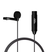 COMICA CVM-V02O Omnidirectional Lavalier Lapel Microphone Condenser Mic XLR Plug Supports 48V Phantom Power Compatible with Camcorders Video Recording