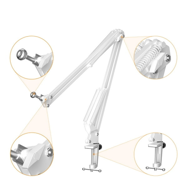 COMICA EJoy Uni Pro (A)-Wireless White Microphone for Computer and Smartphone,48Khz/24Bit RGB Cardioid Condenser Gaming Mic for Podcasting,Streaming,Recording,Music Creation,with Boom Arm Stand
