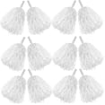 thumbnail image 1 of ABCISI 12 PCS Cheerleading Pom Poms Cheer Pom Poms Fun Pom Poms Cheerleading Poms with Plastic Handles for Cheering Squad Team Spirited Sports Dance Kids Girls (Soft Plastic- White), 1 of 14