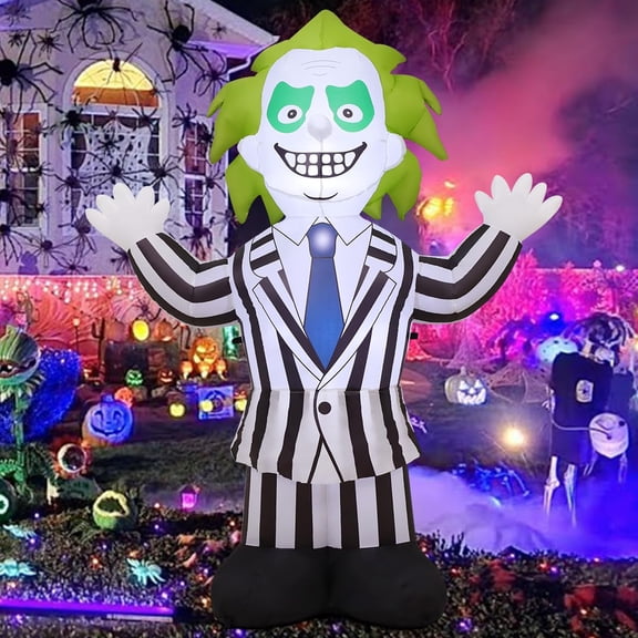 COMIN 6 FT Halloween Inflatables Suit Weirdo Outdoor Decorations Blow Up Yard with Built-in LEDs for Indoor Party Garden Lawn Decor