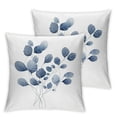 thumbnail image 1 of COMIO 2-Piece Short Plush Pillowcase Set (Universal 1) Navy Blue Botanica Pillowcase White, 1 of 6