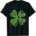 thumbnail image 1 of COMIO 4 Four leaf Clover St. Patrick's Day Irish Ireland T Shirt, 1 of 3