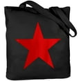 thumbnail image 1 of COMIO 5 Point Red Star Design Canvas Tote Bag for Women - Red Star, Large Capacity Shoulder Bag 14.1x15.7in, 1 of 6