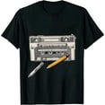 thumbnail image 1 of COMIO 80s Cassette Tape Pencil 1980s Retro Vintage Throwback Music T-Shirt, 1 of 3