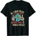 thumbnail image 1 of COMIO ALL I WANT FOR CHRISTMAS IS WORLD PEACE T Shirt Mom Dad Gift T-Shirt, 1 of 3