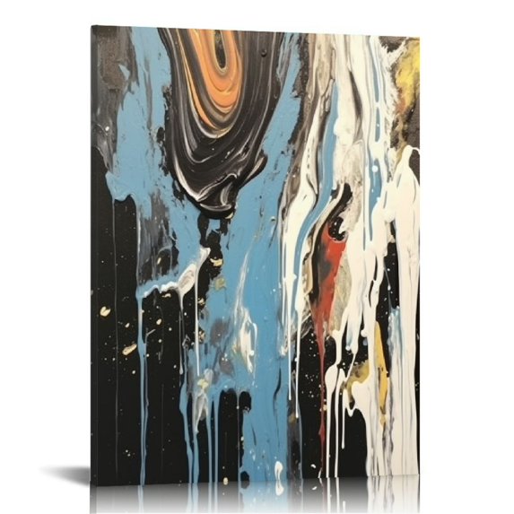 COMIO Abstract Art Graffiti Texture Painting Canvas Poster Wall Art Decoration for living room, bedroom, kids room, office, kitchen, home decoration.Framed
