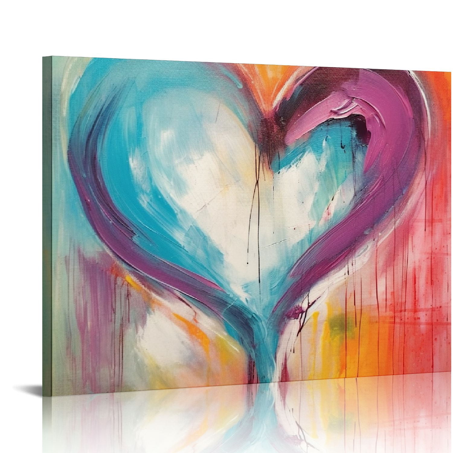 Stupell ‘Love You’ Canvas Wall Art – Pink & Gray Hearts Text Design, 16 X 20 Inches, Ready To Hang - View #7