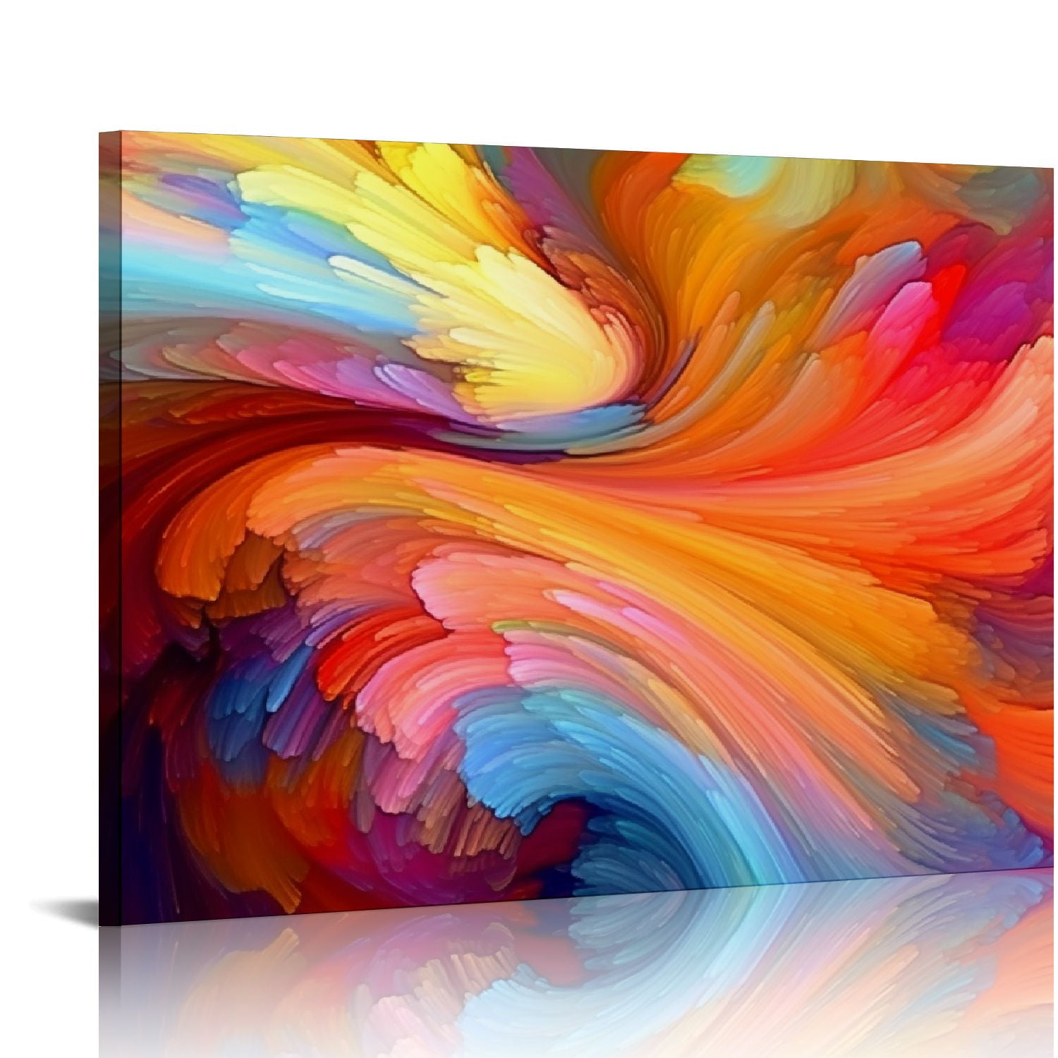 COMIO Abstract Colorful Wall Art Rainbow Canvas Wall Decor Bright