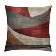 thumbnail image 1 of COMIO Abstract Spiral Throw Pillow Covers Retro Burgundy Red Gray Geometric Stripes Lines Cushion Covers for Teens Men Women Modern Simple Style Cushion Cases for Living Room Couch, 1 of 5