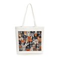thumbnail image 1 of COMIO  Aesthetic Canvas Tote Bag with Dinosaurs Dark Blue for Women,Lightweight Reusable Grocery Shopping Cloth Bag, 1 of 5