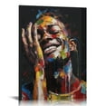 thumbnail image 1 of COMIO  African American Man Wall Art Black Man Smile Smiling Canvas Wall Art DeCor Black Afro Art Wall Decor Art Prints Black Man Magic Canvas Wall Art for Living Room Bathroom Bedroom, 1 of 4