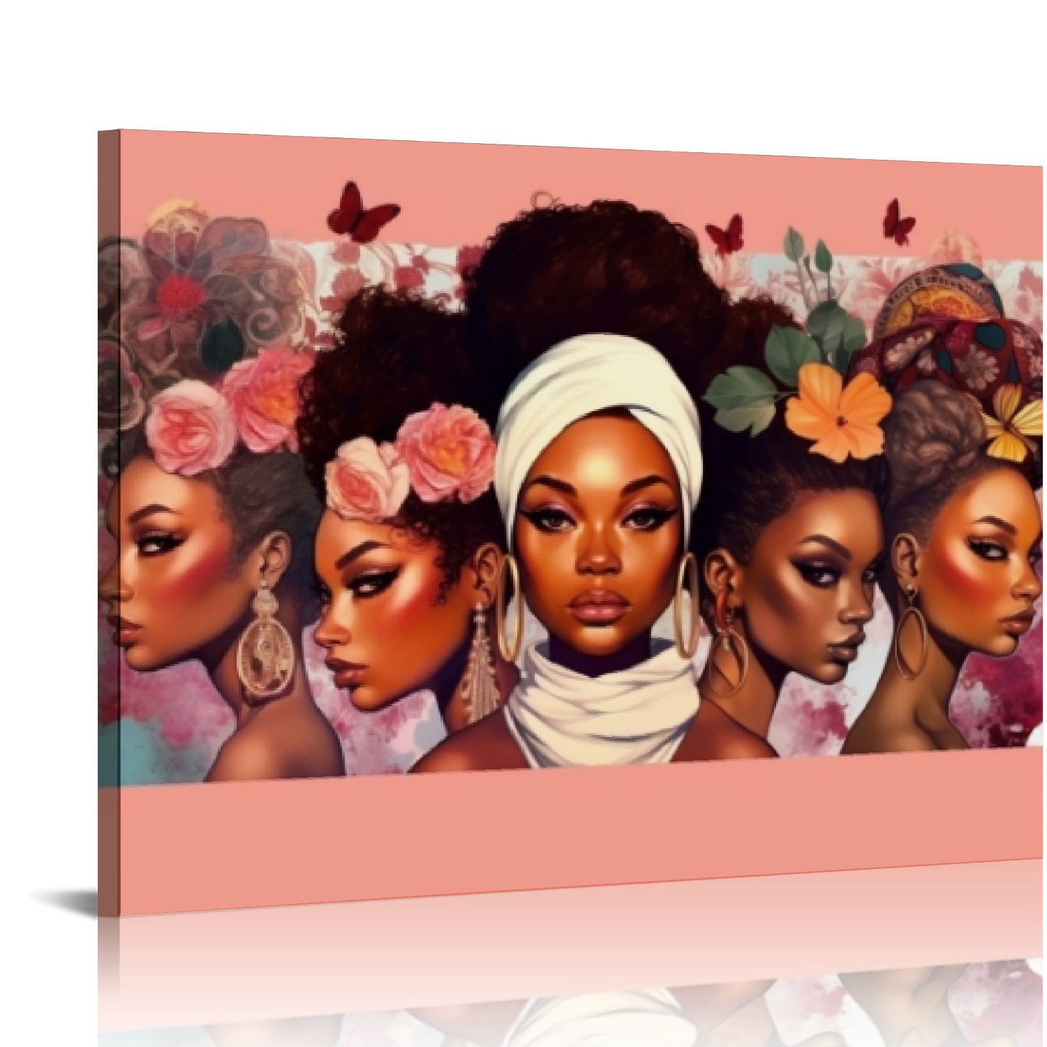 COMIO African American Wall Art, Black Girl Canvas Wall Art Poster ...