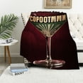 thumbnail image 1 of COMIO  Alcohol Throw Blanket, Hand-Drawn Cosmopolitan Cocktail on Retro Grungy Background with Starburst Ornament, Flannel Accent Piece Soft Couch Cover for Adults, Multicolor, 1 of 6
