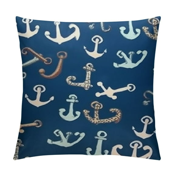 COMIO Anchor Body Pillow Cover Coastal Ocean Navy Blue White Nautical Sailing Decor Pillow Case Protector with Zipper Decorative Soft Large Pillow Cases Covers Cushoned for Bed,Couch,Home Gifts
