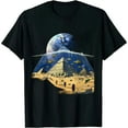 thumbnail image 1 of COMIO Ancient Egyptian Pyramids Aliens Space UFO Science Fiction T-Shirt, 1 of 3
