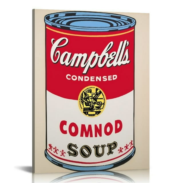COMIO Andy Warhol Soup Can Canvas Wall Art Bedroom Painting Decorative