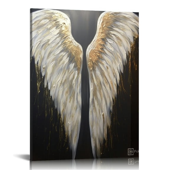 COMIO Angel Wings Poster Abstract Angel Wings Poster Wall Art Painting Canvas Print Inspirational Spiritual Room Bedroom Living Room Decor