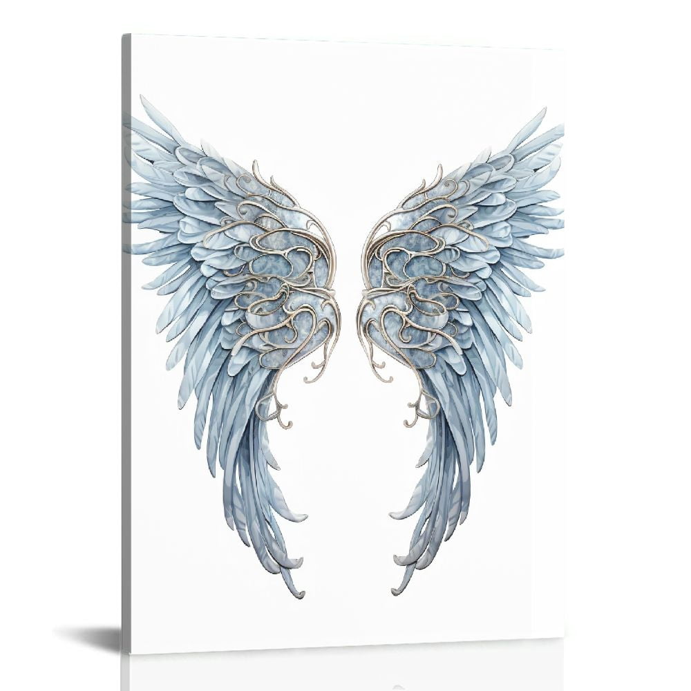 COMIO Angel Wings Poster Abstract Angel Pictures White Wings Wall Art ...