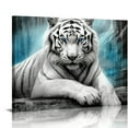 thumbnail image 1 of COMIO  Animal Black and White Tiger Canvas Wall Art Picture Tiger artwork for wall Tiger painting Print Wall Decor Office Living Room Wall Art Bedroom Home Art Room Decor Framed Picture, 1 of 4