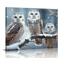 thumbnail image 1 of COMIO  Animal Canvas Poster Art - Snowy Owl - Snowy Winter Day - Modern Ambient Minimalist For Home Decor Wall Decor, 1 of 4